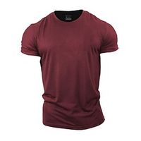 Men's T shirt Tee Solid Color Crew Neck Green Yellow Wine Khaki Royal Blue Outdoor Street Short Sleeve Clothing Apparel Fashion Breathable Comfortable Big and Tall  Summer  Spring  Summer Lightinthebox - thumbnail