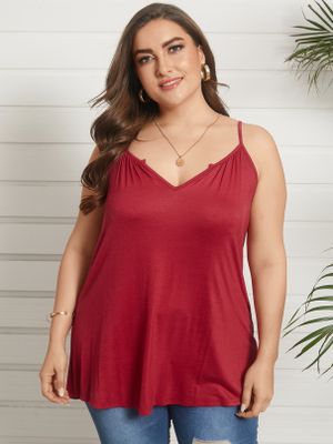 YOINS BASICS Plus Size V-neck Sleeveless Cami YOINS BASICS Plus Size V-neck Sleeveless Cami