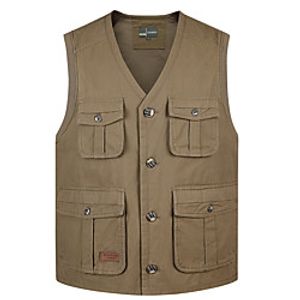 Men's Hiking Fishing Vest Work Vest Outdoor Casual Lightweight with Multi Pockets Spring Summer Travel Cargo Safari Photo Wear Resistance Breathable Waistcoat Jacket Coat Top Lightinthebox
