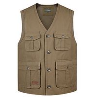 Men's Hiking Fishing Vest Work Vest Outdoor Casual Lightweight with Multi Pockets Spring Summer Travel Cargo Safari Photo Wear Resistance Breathable Waistcoat Jacket Coat Top Lightinthebox - thumbnail