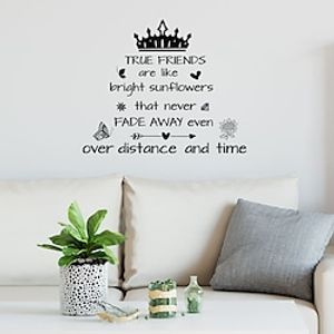 Crown Characters Wall Stickers Study Room Bedroom Removable Vinyl Home Decoration Wall Decal 1pc miniinthebox
