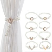 Tiebacks for Curtains Curtain Tiebacks White Beed Animal Head Curtain Buckle Clips with High-Elastic Spring Wire for Nusery Home Office Decoration Lightinthebox - thumbnail