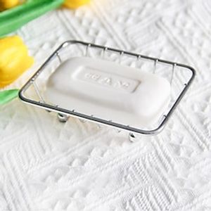 Iron Bathroom Toilet Soap Box Laundry Soap Rack Drain Soap Rack Metal Soap Holder miniinthebox