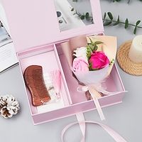 Mother's Day Valentine's Day Birthday Gift For Female Teachers Senior Sandalwood Comb Set Rose Soap Bouquet Gift Box Promotion Lightinthebox