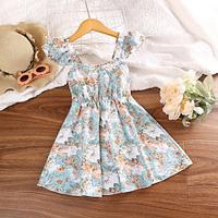 Kids Girls' Dress Floral Sleeveless Party Casual Fashion Adorable Daily Cotton Summer Spring 2-12 Years Multicolor Lightinthebox