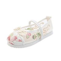 Girls' Flats Espadrilles Mesh Little Kids(4-7ys) Big Kids(7years ) Daily Walking Shoes White Pink Fall Spring miniinthebox - thumbnail