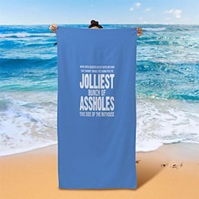 Text Pattern Beach Towels for Adults and Kids,Compact Sand Free Swim Pool Blanket for Outdoor Traveling on Vacation Lightinthebox