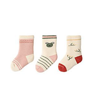 nido bear baby socks winter thickening warm baby socks newborn terry children's long tube socks autumn and winter cotton Lightinthebox