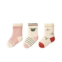 nido bear baby socks winter thickening warm baby socks newborn terry children's long tube socks autumn and winter cotton Lightinthebox - thumbnail