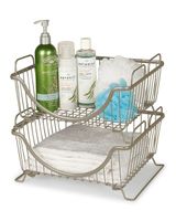 Spectrum Ashley Stacking Tray Satin Nickel Medium