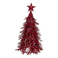 Metal Decorative Christmas Tree, Red