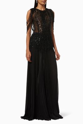Gown in Sequin Bead & Chiffon Gown in Sequin Bead & Chiffon