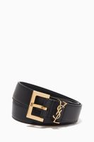 Monogramme Belt In Smooth Leather - thumbnail