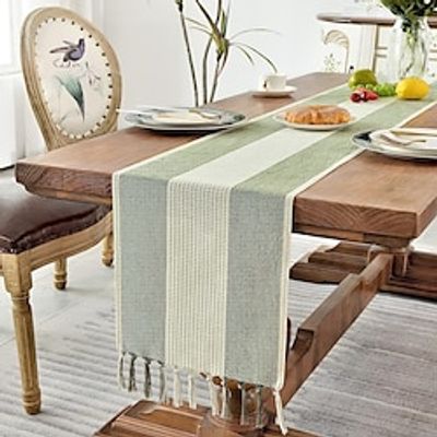 Table Runner, American Color Striped Tablecloth, Nordic Coffee Table, Long Bed Runner, Shoe Cabinet, tea towel Lightinthebox