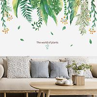 Floral Plants Wall Stickers Bedroom Living Room Removable Pre-pasted PVC Home Decoration Wall Decal 9030CM 2pcs miniinthebox - thumbnail