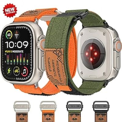 Sport Loop Compatible with Apple Watch band 38mm 40mm 41mm 42mm 44mm 45mm 49mm Adjustable Breathable Nylon Strap Replacement Wristband for iwatch Series Ultra 8 7 SE 6 5 4 3 2 1 miniinthebox