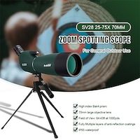 SVBONY SV28 Spotting Scopes with Tripod 25-75x70 Waterproof Range Shooting Scope Compact Zoom for Bird Watching Target Shooting and Hunting miniinthebox - thumbnail
