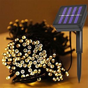 Outdoor Solar String Light 12M 100LEDs Solar String Light Waterproof LED Fairy Light String Outdoor Garden Wedding Christmas Holiday Decoration LED Solar Garden Light miniinthebox