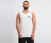 Mens Graphic Pullover Tank  White - thumbnail