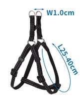 Nobleza Imitation Nylon Reflective Dog Harness Black