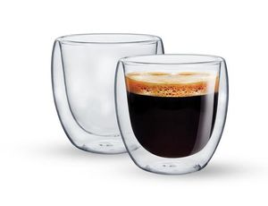 Double Wall Cup Set, 150ml Borosilicate Glass Cup-(RF10524)