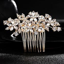 Hair Combs Headdress Alloy Wedding Simple Bridal With Glitter Headpiece Headwear Lightinthebox