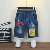 Kids Boys Shorts Pocket Solid Color Breathable Shorts School Fashion Daily Blue Mid Waist Lightinthebox - thumbnail