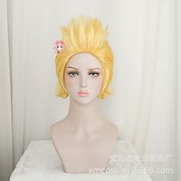 Cosplay Costume Wig Synthetic Wig Banri Watanuki Cosplay My Hero Academy Battle For All / Boku no Hero Academia Curly Halloween Asymmetrical Wig Short Blonde Synthetic Hair 10 inch Women's Best miniinthebox - thumbnail