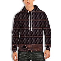 Men's Pullover Hoodie Sweatshirt Graphic 3D Print Hooded Daily 3D Print Basic Casual Hoodies Sweatshirts  Long Sleeve Brown miniinthebox - thumbnail