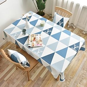 Farmhouse Style Pastoral Tablecloth Cotton Linen Fabric Table Cloth - Washable Table Cover Dust-Proof Wrinkle Resistant for Restaurant, Picnic, Indoor and Outdoor Dining Lightinthebox