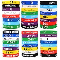 8 Pcs Sports Band Kobe James Owen Durant Silicone Band Harden Fan Supplies Basketball Band super bowl Lightinthebox - thumbnail