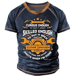Men's Henley Shirt Tee Graphic Mechanical Parts Henley Clothing Apparel 3D Print Outdoor Casual Short Sleeve Button-Down Print Fashion Designer Comfortable Lightinthebox