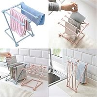 Home Drying Rack Creative Portable Folding Towel Drying Rack Dish Cloths Rack Shelf Sponge Holder Clip Rag Storage Stand Rack Folding Drying Rack Lightinthebox