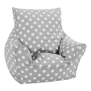 Delsit Bean Chair - Grey With Dots