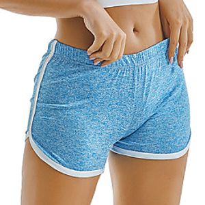 Women's Sporty Streetwear Comfort Leisure Sports Weekend Shorts Pants Plain Short Elastic Waist Blue Purple Blushing Pink Green Orange Lightinthebox