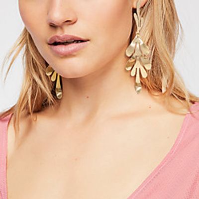Women's Stud Earrings Drop Earrings Hoop Earrings Chandelier Holiday Fashion Leaf Stylish Luxury Punk Trendy Korean Earrings Jewelry Gold For Street Sport Gift Engagement Date 1 Pair miniinthebox