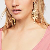 Women's Stud Earrings Drop Earrings Hoop Earrings Chandelier Holiday Fashion Leaf Stylish Luxury Punk Trendy Korean Earrings Jewelry Gold For Street Sport Gift Engagement Date 1 Pair miniinthebox - thumbnail