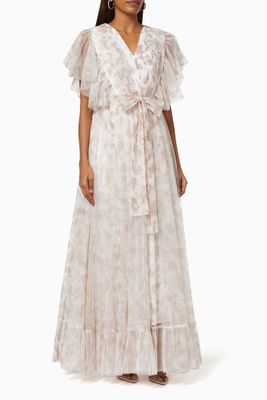 Pleated Dress in Shimmer Tulle Pleated Dress in Shimmer Tulle