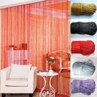 String Line Door Curtain Ribbon Room Divider Window Panel Fringe Tassel Beaded