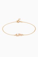 Yellow-Gold Letter S Bracelet - thumbnail