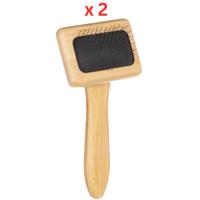 Flamingo Slicker Brush Smooth & Shiny Cat Brush (Pack of 2)