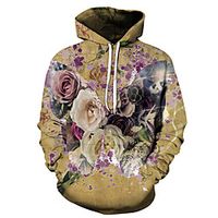 Men's Unisex Pullover Hoodie Sweatshirt Butterfly Graphic Prints Print Casual Daily Holiday 3D Print Basic Designer Hoodies Sweatshirts  Red Yellow Orange Lightinthebox - thumbnail