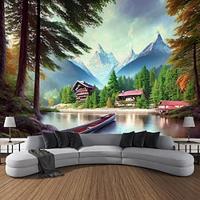 Boat House Landscape Hanging Tapestry Wall Art Large Tapestry Mural Decor Photograph Backdrop Blanket Curtain Home Bedroom Living Room Decoration Lightinthebox