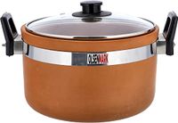 Olsenmark Traditional Cookware Clay Tumbler Idli Cooker-(Venetian Red)-(OMCP6014)