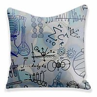 Double Side 1 Pc Cushion Cover  Print 45x45cm Faux Linen for Sofa Bedroom Imagine miniinthebox - thumbnail