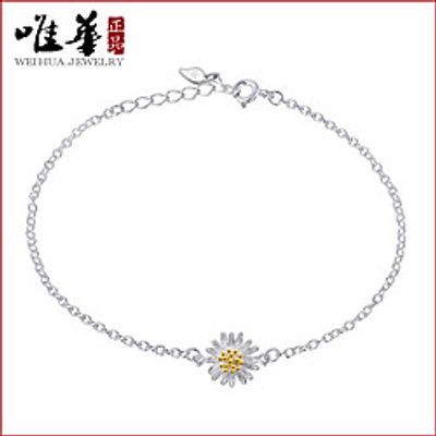 weihua silver plated bracelet flower fresh summer daisy sun flower sunflower bracelet female korean wholesale Lightinthebox
