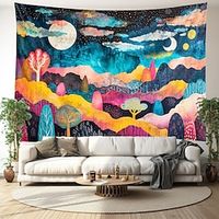 Asthetic Colorful Mountain Hanging Tapestry Wall Art Large Tapestry Mural Decor Photograph Backdrop Blanket Curtain Home Bedroom Living Room Decoration Lightinthebox