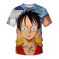 One Piece Monkey D. Luffy Tony Tony Chopper T-shirt Cartoon Manga Anime Graphic T-shirt For Couple's Men's Women's Adults' 3D Print Street Casual Daily Lightinthebox