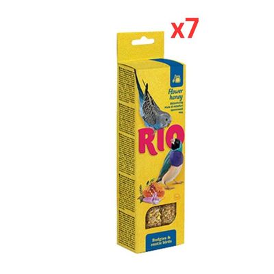 RIO Sticks For Budgies And Exotic Birds With Honey 2x40g (Pack Of 7)