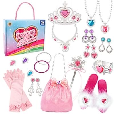 Girl's Home Decoration Magic Wand Crystal Shoes Princess Crown Necklace Bracelet Bag Ring Set Lightinthebox Girl's Home Decoration Magic Wand Crystal Shoes Princess Crown Necklace Bracelet Bag Ring Set Lightinthebox